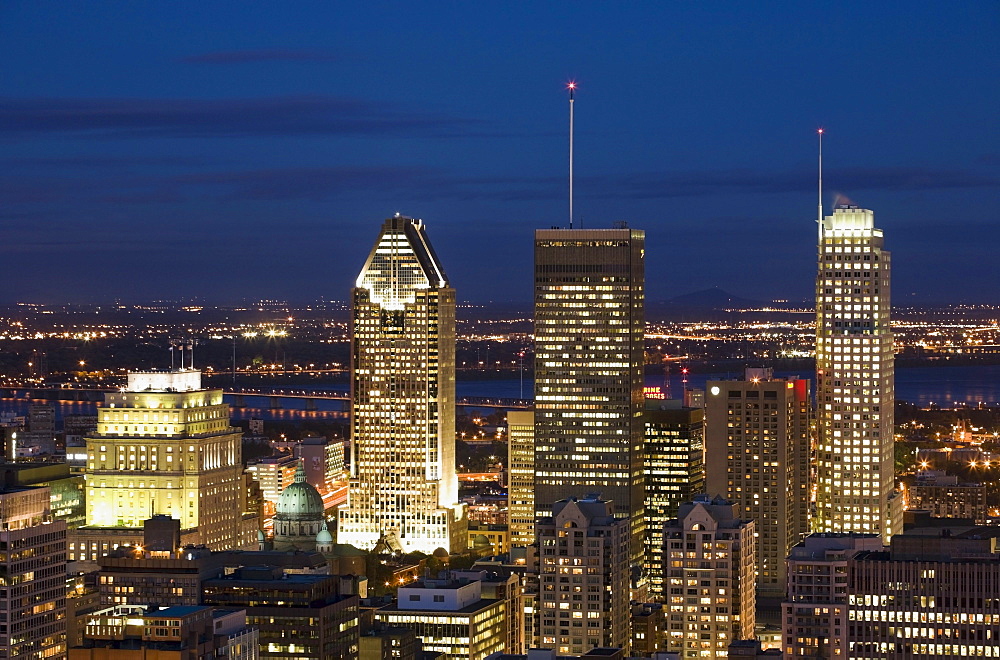 Skyline At Night; Montreal, Quebec, Canada