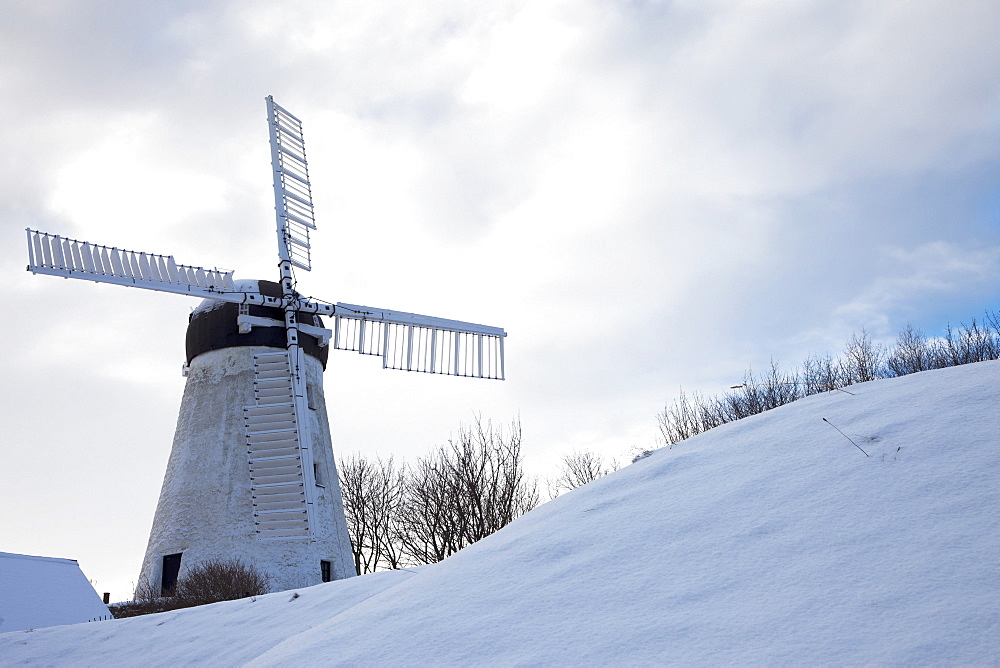 Windmill In Winter; Sunderland, Tyne And Wear, England