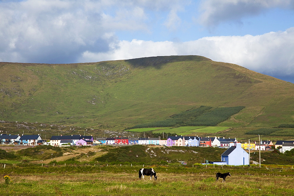 Irish Village Seen From A Distance; Allihies, County Cork, Ireland