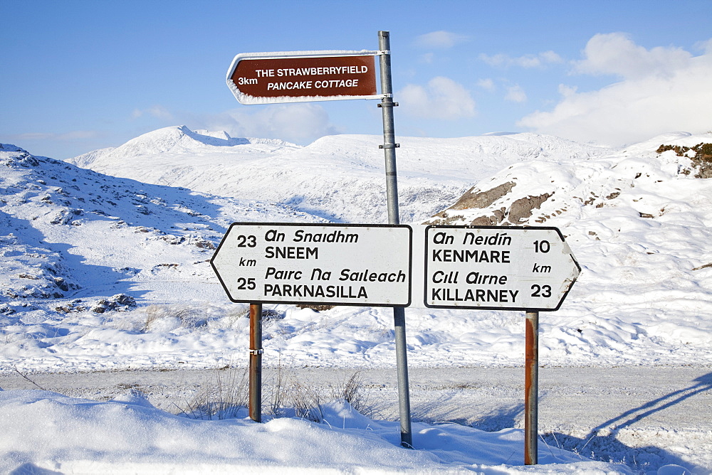 Road Sign Directions To Various Locations In Killarney National Park; Killarney County Kerry Ireland