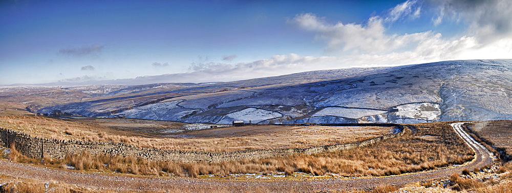 Road Through Landscape; Yorkshire Dales, England