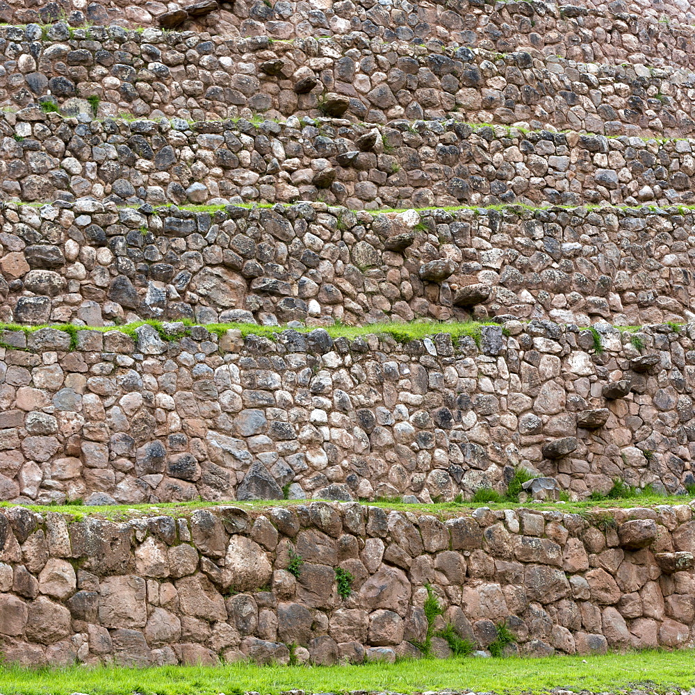 Detail Of Incan Agricultural Terraces; Moray Peru