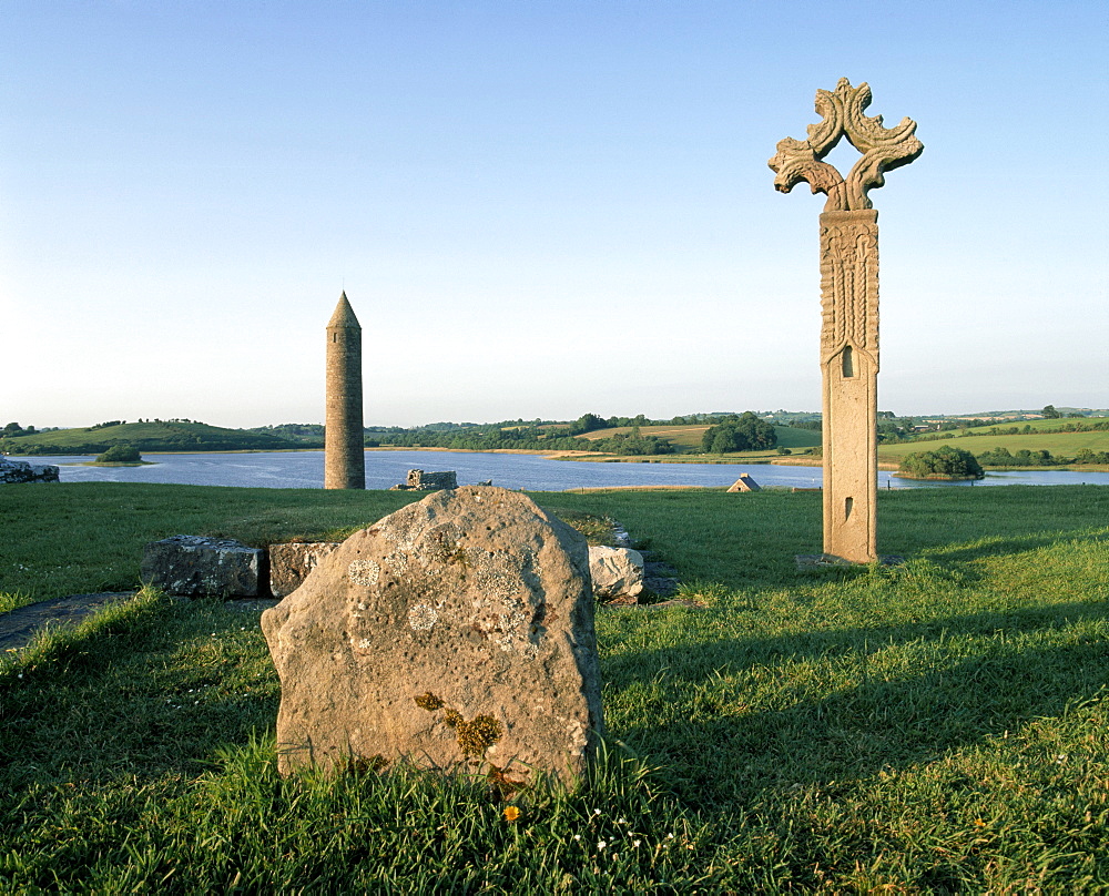 Devenish Monastic Site, Devenish Island, Lower Lough Erne, County Fermanagh, Ireland