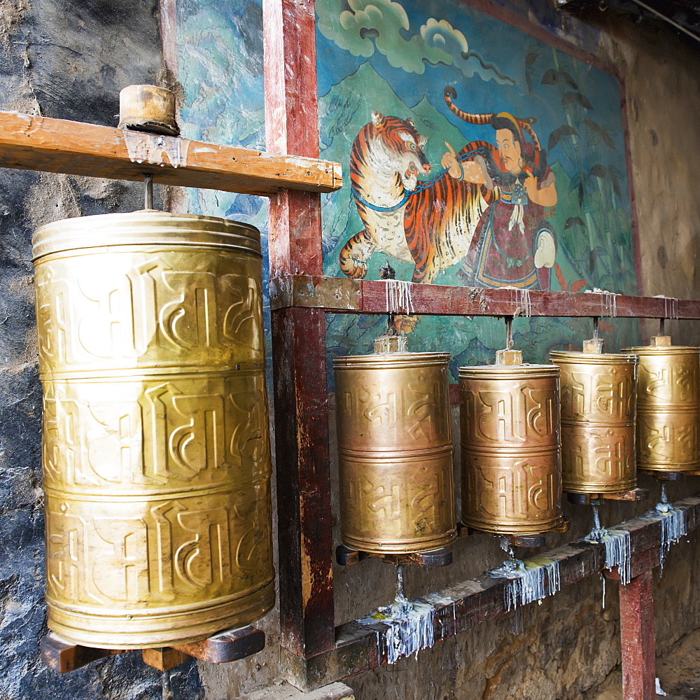 Round bronze objects at the sera monastery, Lhasa xizang china