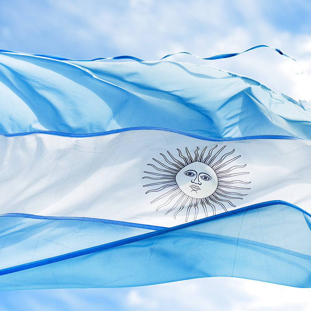 Flag Of Argentina, Los Glaciares National Park, Santa Cruz Province, Argentina