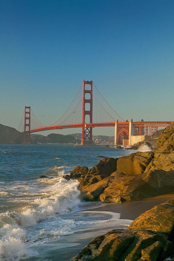 Golden Gate Bridge From Baker Beach; San Francisco, California, United States Of America