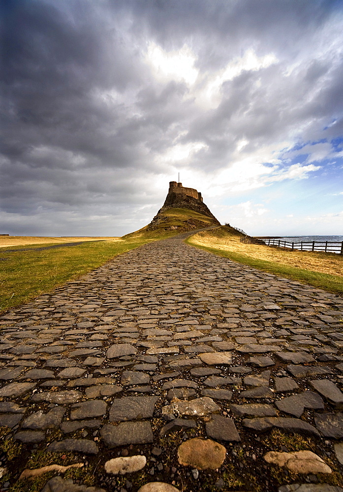 Lindisfarne Castle On A Volcanic Mound Called Beblowe Craig, Holy Island, England