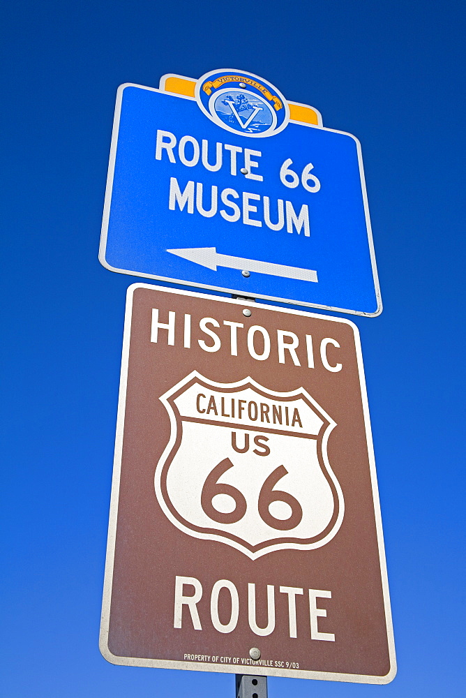 Signs, Route 66 Museum, Victorville, California, Usa