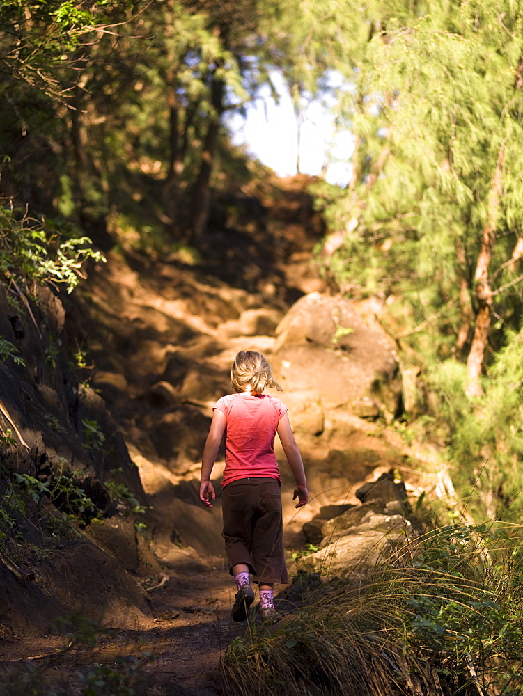 Hiking, Napali Coast State Park, Kauai, Hawaii