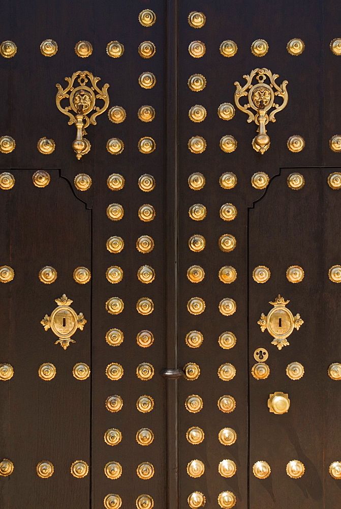 Wooden Doors With Brass Insets