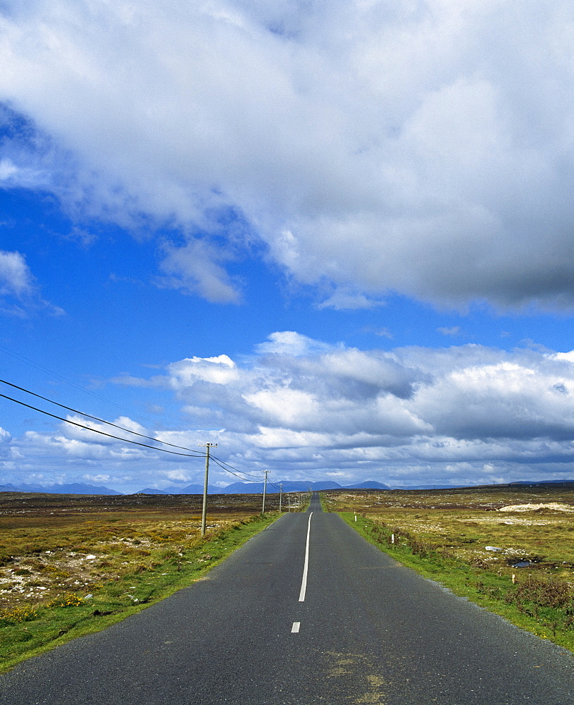 Road Running Through A Bare Landscape, Ireland