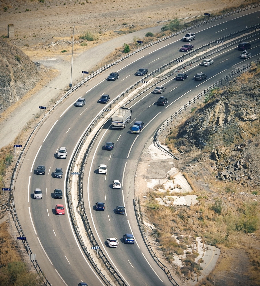 Malaga, Spain, Busy Highway