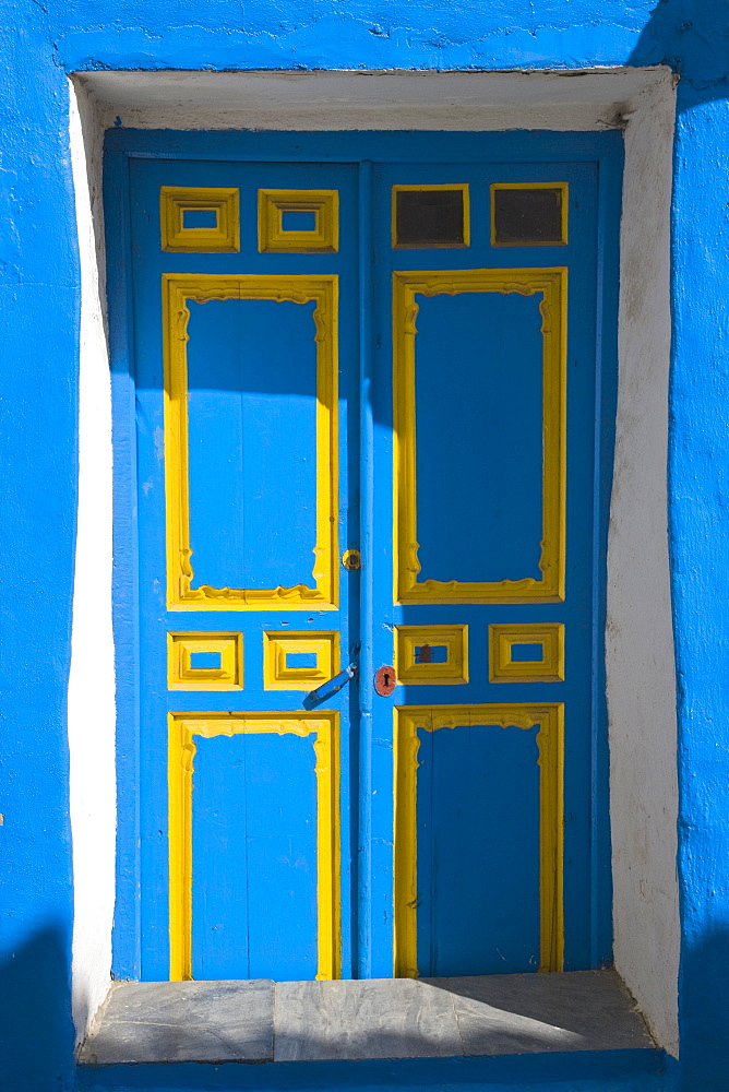 Macharaviaya, Andalucia,Spain, Blue And Yellow Door