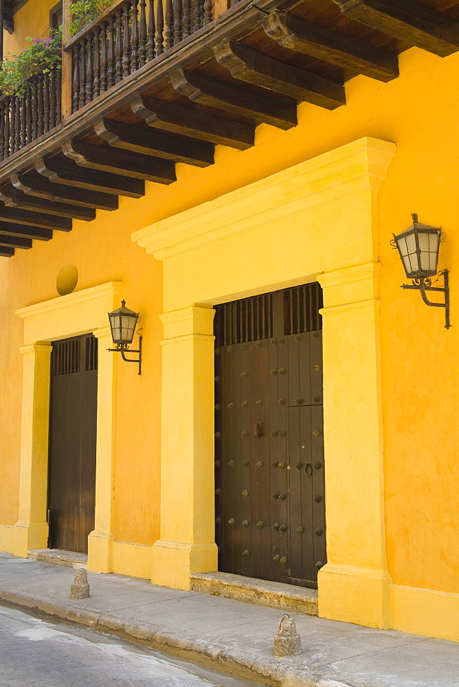 Cartagena City, Bolivar State, Colombia, Central America, Doors In Old Walled City District