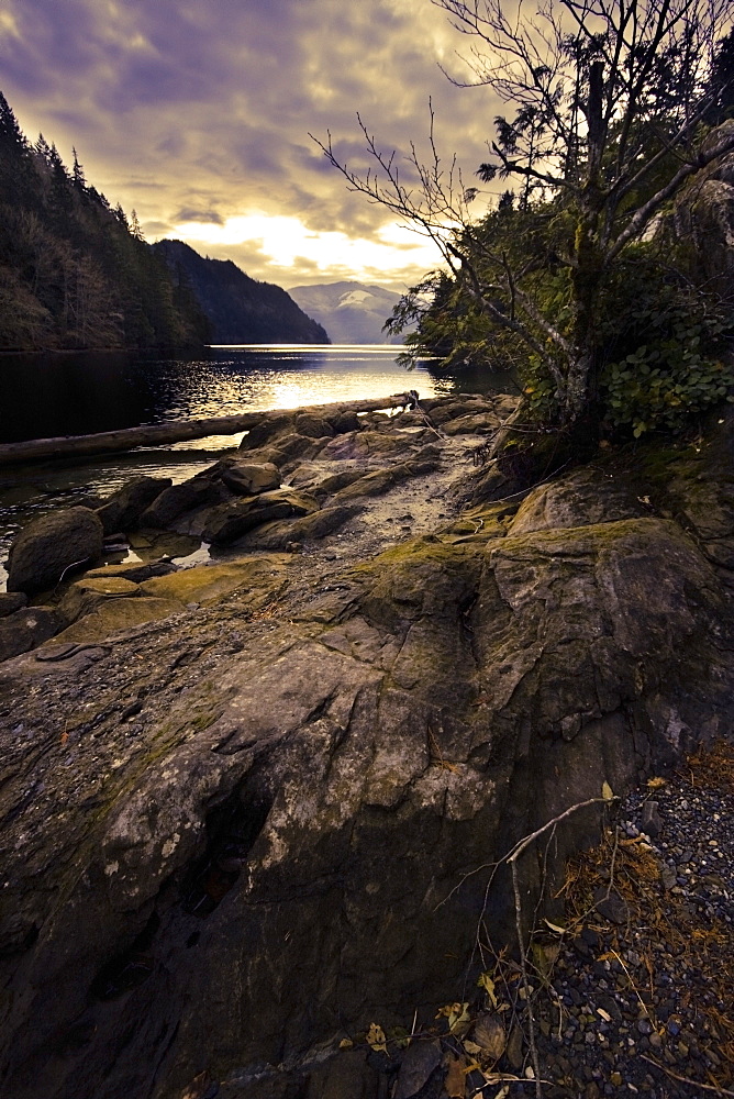 Sun Setting On A River