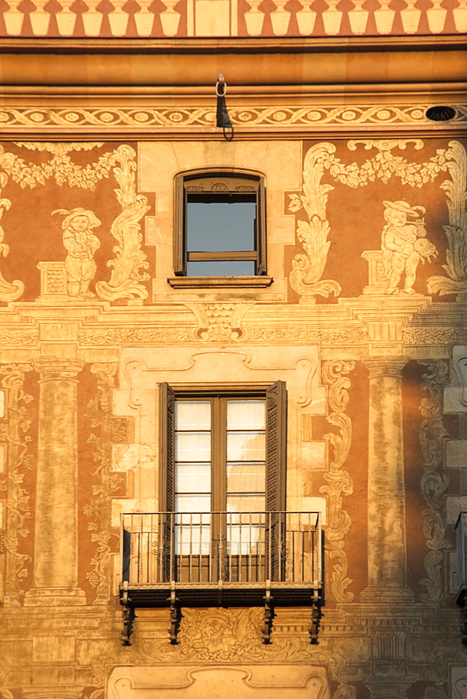 Sunlit Building, Barcelona, Spain