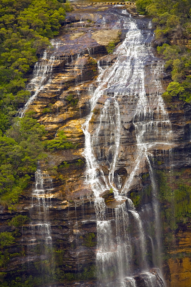 Waterfall Down A Steep Slope