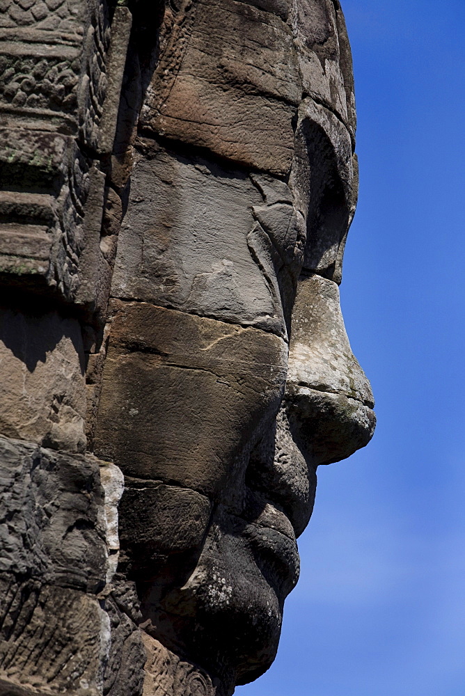 The Faces Of The Bayon Temple In The Ancient City Of Angkor, In Northwestern Cambodia