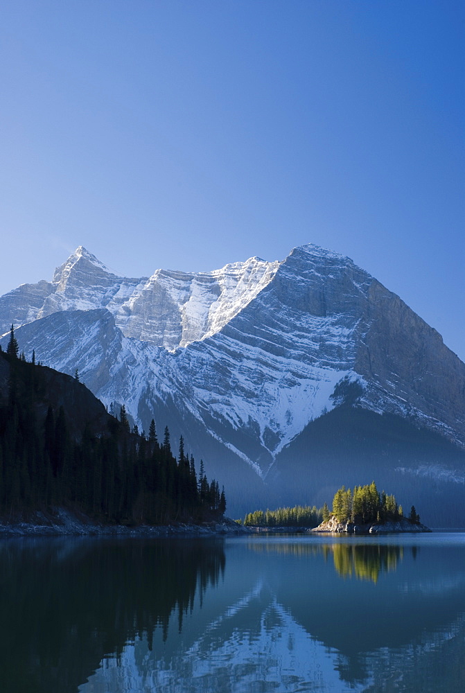 The Upper Lake At Sunrise, Kananaskis, Alberta, Canada