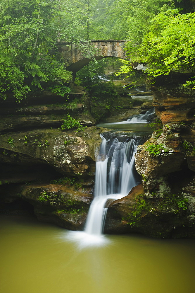 Upper falls hocking hills state park, Ohio united states of america