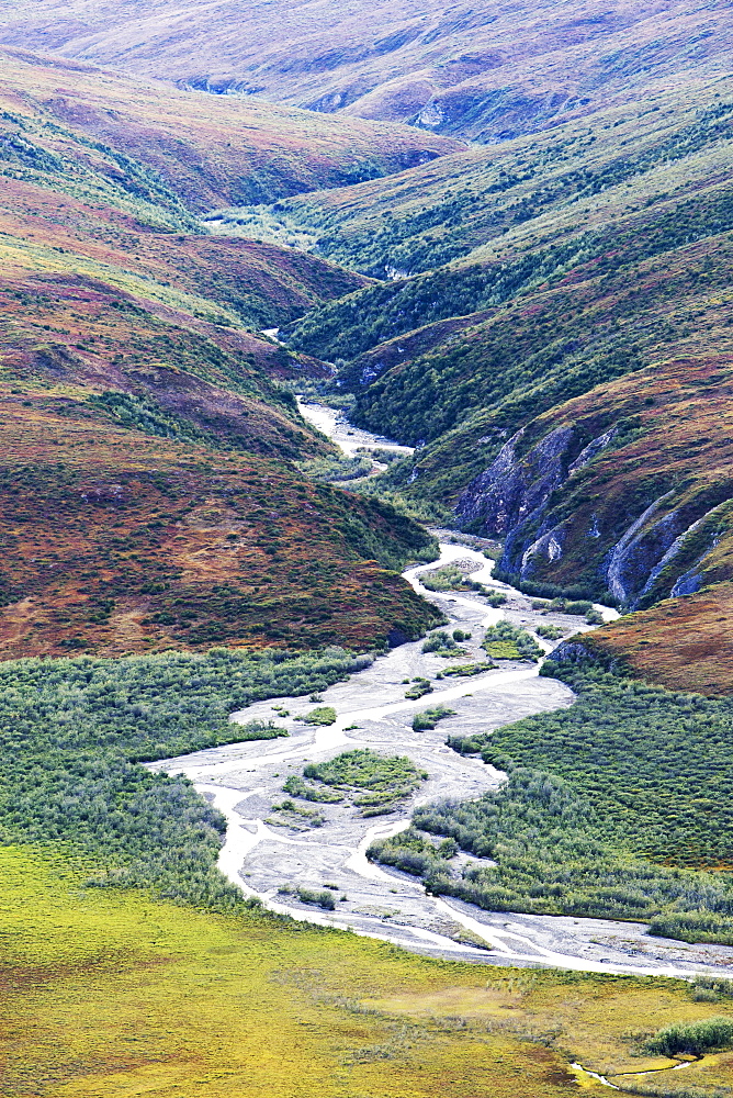 Noatak River And The Brooks Range, Gates Of The Arctic National Park, Northwestern Alaska, Alaska, United States Of America