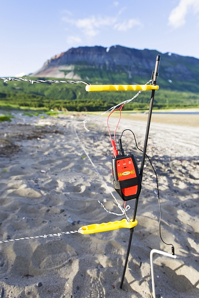 A Device In The Sand On The Shore Of Hallo Bay, Katmai Naional Park, Alaska Peninsula, Southwest Alaska, United States Of America