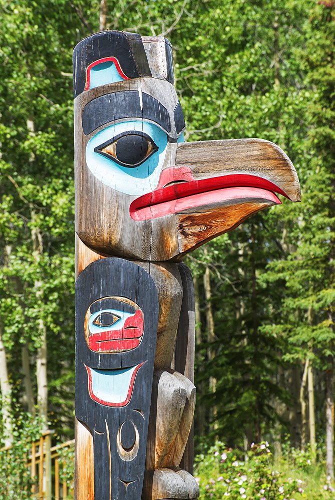 First Nations Totem, Teslin, British Columbia, Canada