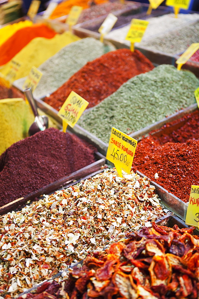 Spices For Sale In The Spice Bazaar, Istanbul, Turkey