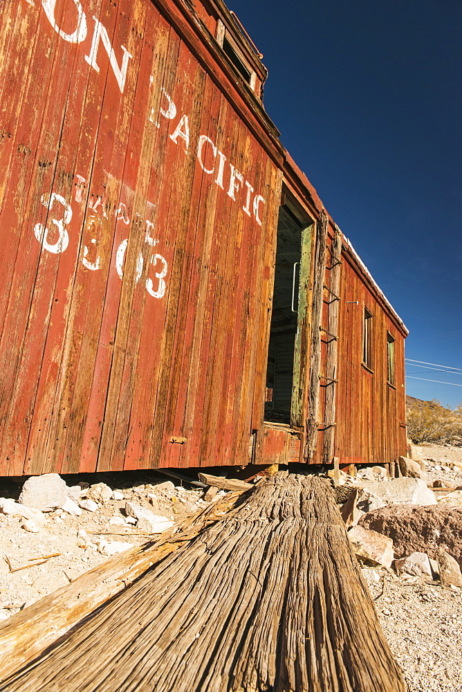 Old Union Pacific Rail Car, Near Death Valley National Park, Rhyolite, California, United States Of America