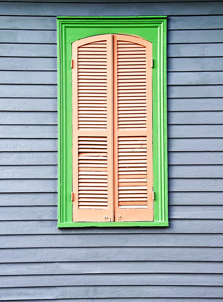 Louisiana, New Orleans, Detail Shot Of A Colorful Home.