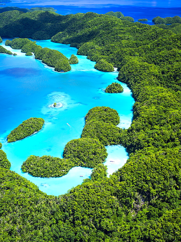 Aerial View Of World Heritage Listed Palau Islands, Micronesia