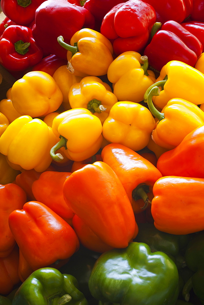 Peppers For Sale At A Roadside Stand, Dunham, Quebec, Canada