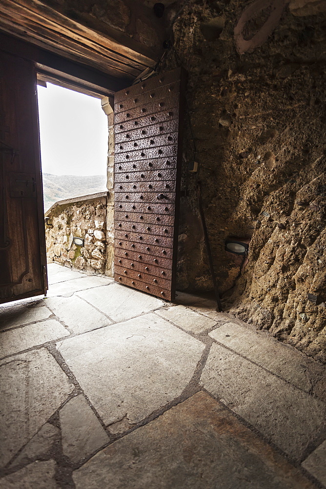 Open Door And Doorway Of Monastery Varlaam, Meteora, Greece