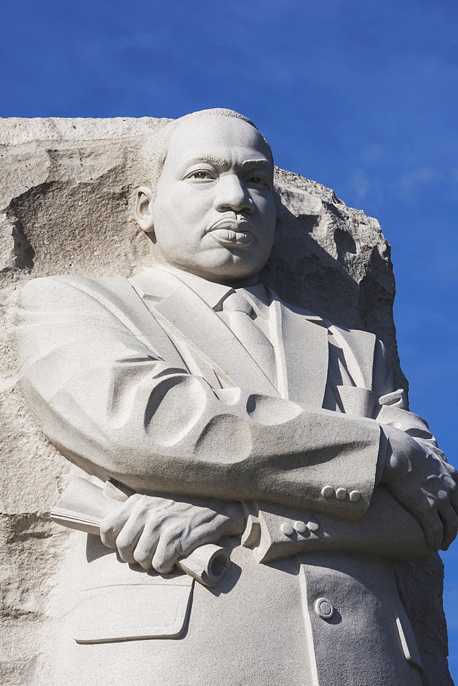 Martin Luther King Junior Memorial, Located On Four Acres Along Tidal Basin, Dedicated In 2011, 30 Foot Granite Sculpture Called Stone Of Hope By Lei Yixen, Washington, District Of Columbia, United States Of America