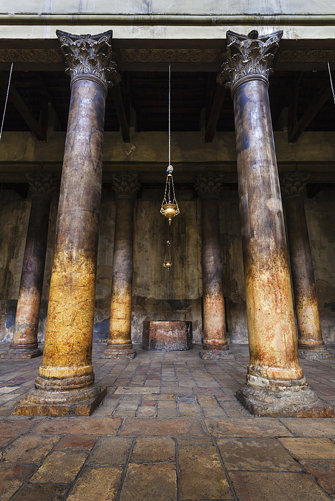 Columns In The Church Of The Nativity, Bethlehem, Israel