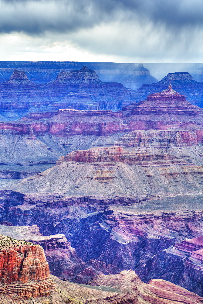 Afternoon Thunderstorm, South Rim, Grand Canyon National Park, Unesco World Heritage Site, Arizona, United States Of America