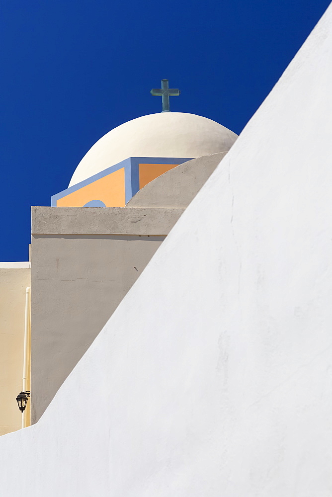 Abstract View Of Greek Church, Fira, Santorini, Greece