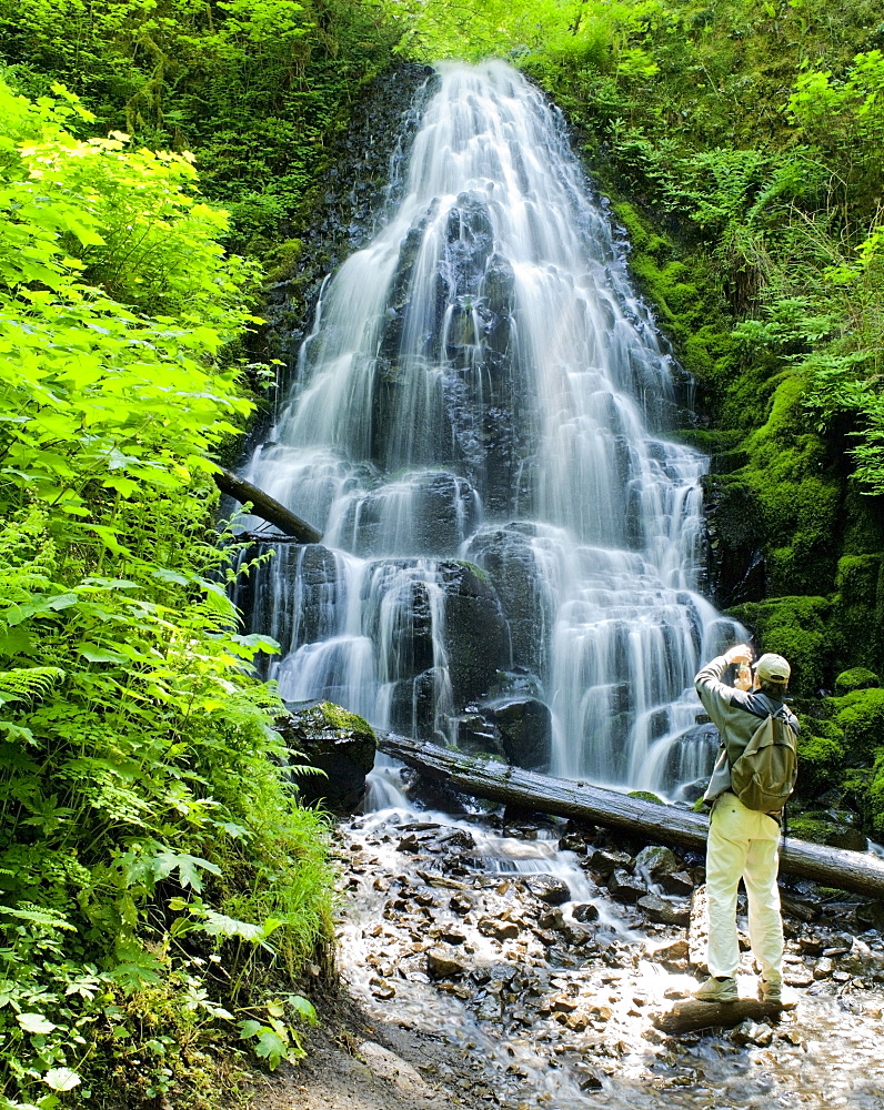 Fairy Falls, Columbia River Gorge, Oregon, Usa