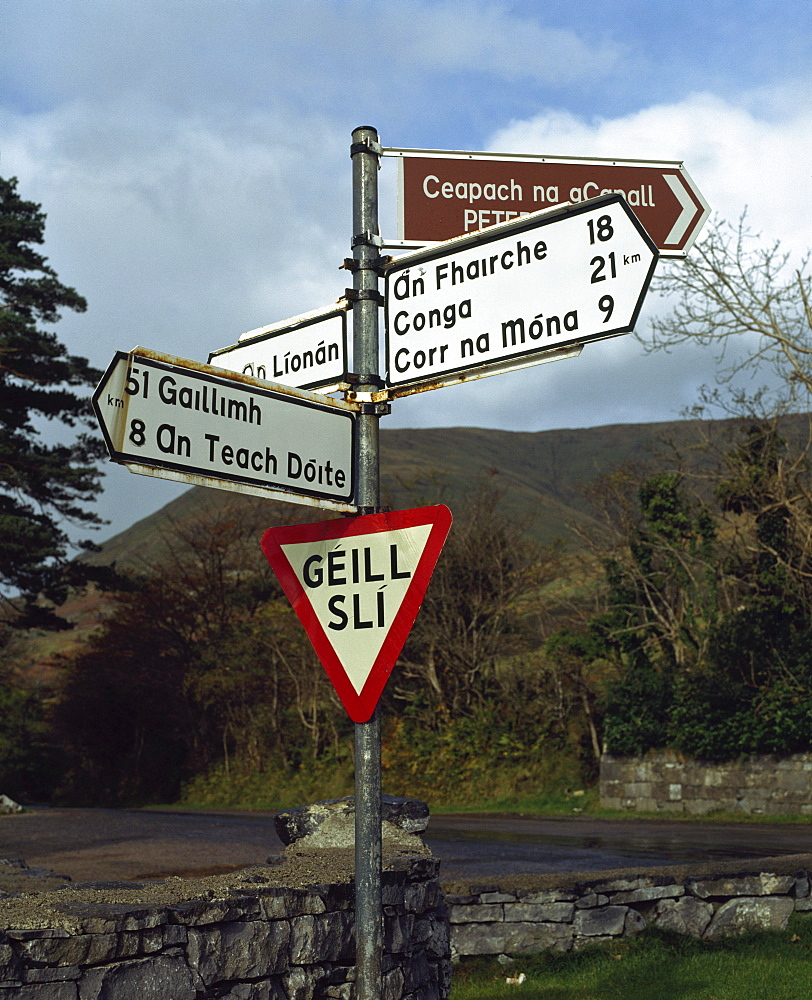 Rural Road Sign; Co Galway, Ireland