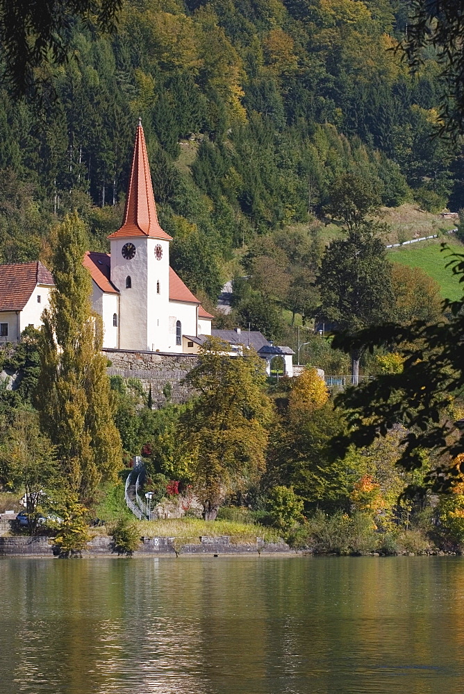 Church East Of Grein, Danube River, Austria