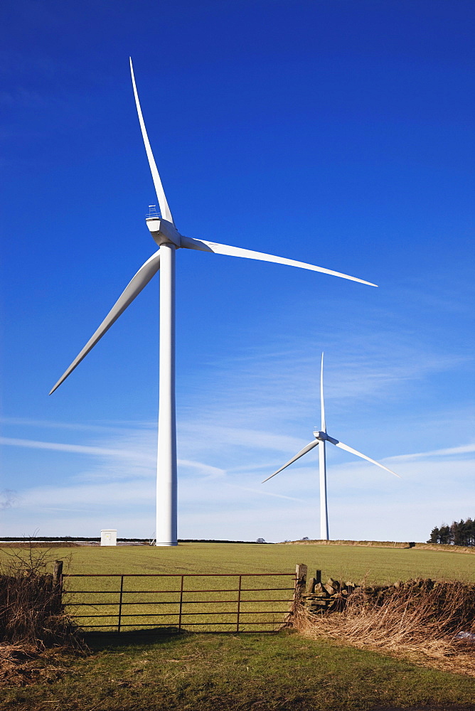 Durham Dales, County Durham, England; Wind Turbines