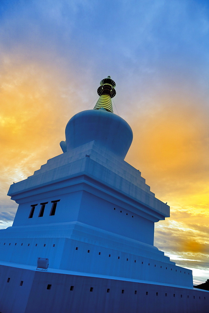 The Buddhist Enlightenment Stupa In Costa Del Sol; Benalmadena Pueblo, Malaga, Andalusia, Spain