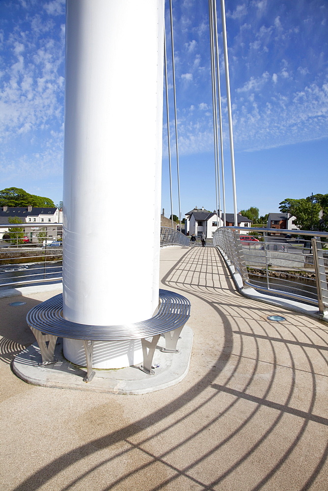 Detail Of New Modern Pedestrian Bridge; Ballina, County Mayo, Ireland