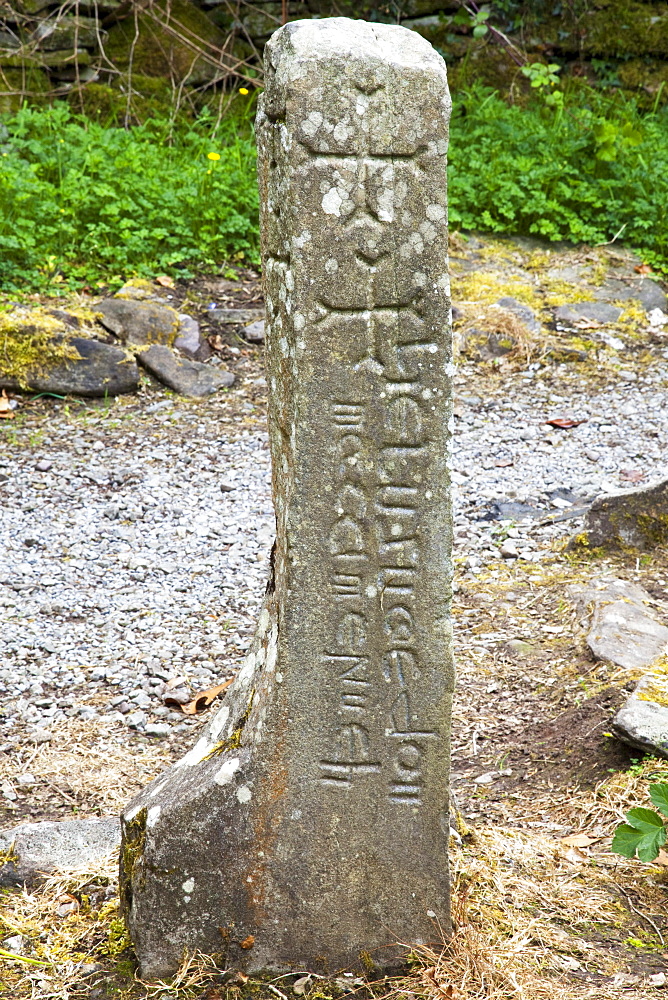 Old Gravestone; Inchagoill Island, County Mayo, Ireland