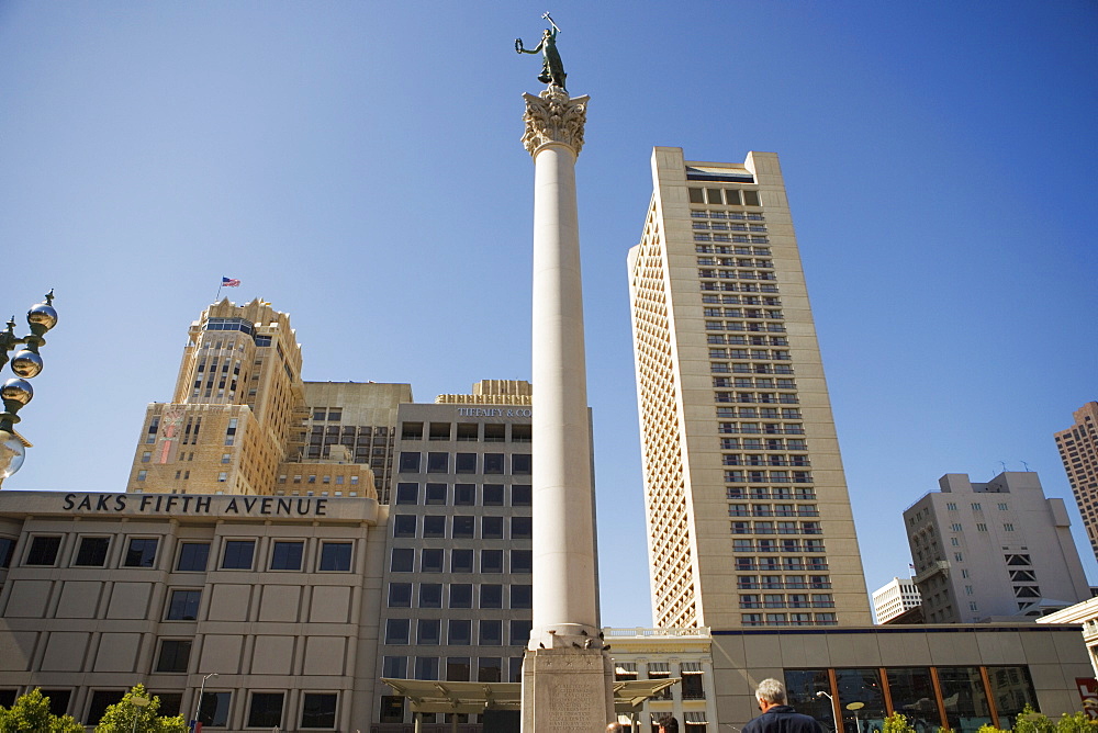 Low angle view of buildings, California, USA