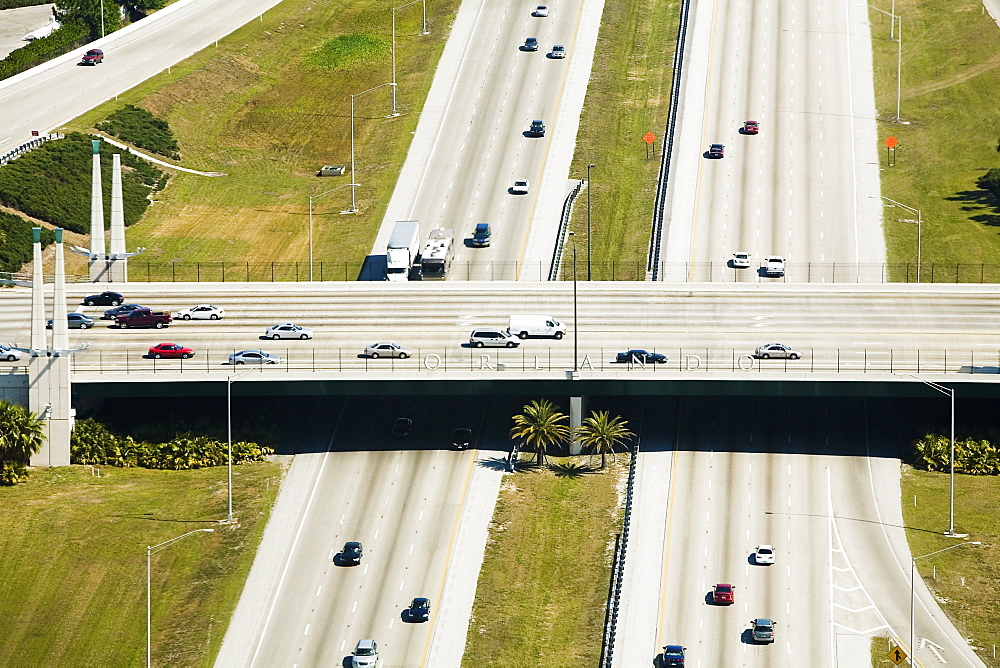 Vehicles moving on the road, Interstate 4, Orlando, Florida, USA