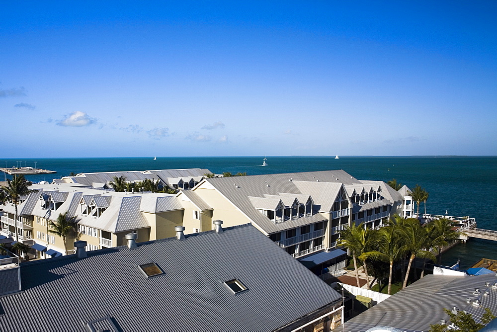 High angle view of buildings, Key West, Florida, USA