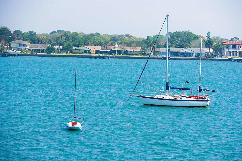 Boat in the sea, Matanzas Bay, St. Augustine, Florida, USA