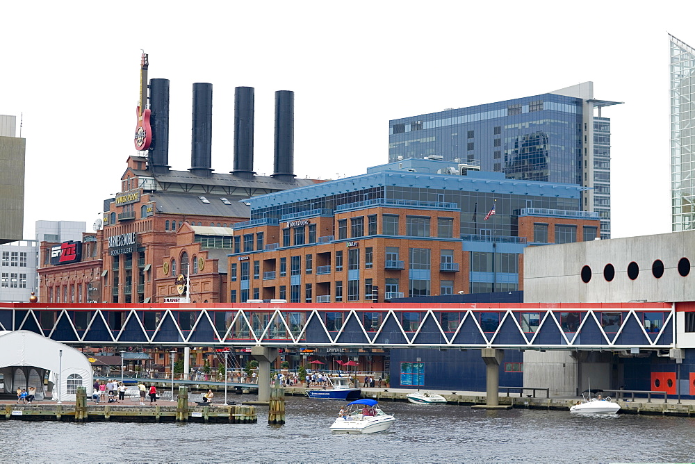 Buildings at the waterfront, Maritime Museum, National Aquarium, Inner Harbor, Baltimore, Maryland, USA