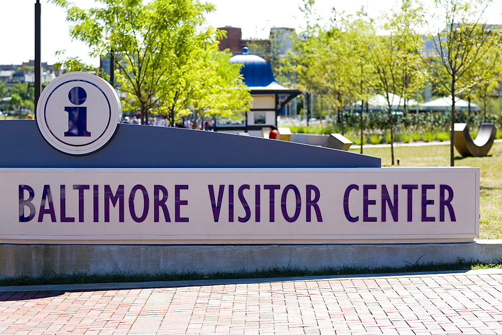 Text on a wall, Baltimore Visitor Center, Baltimore, Maryland, USA